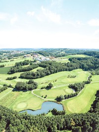 Bird's-eye view of the Stegersbach golf course and Allegria Resort.