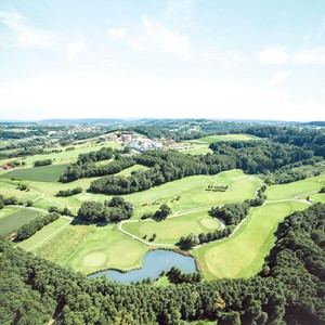 Bird's-eye view of the Stegersbach golf course and Allegria Resort.